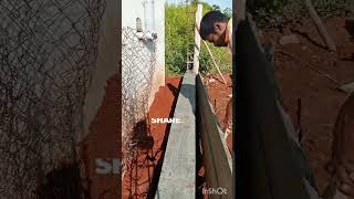 compound wall earth beam centring wood removing process construction [upl. by Nevin]