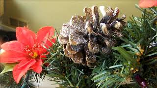 Glitterized Pine Cones on Skewers [upl. by Anwadal]