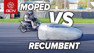 Fastest Recumbent Bike Vs Motorbike  Which Will Win [upl. by Avehs]