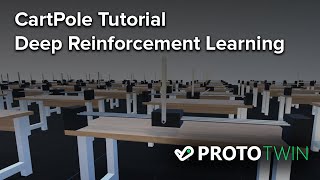 ProtoTwin Tutorial 4 CartPole Swing Up Deep Reinforcement Learning [upl. by Ahseetal]