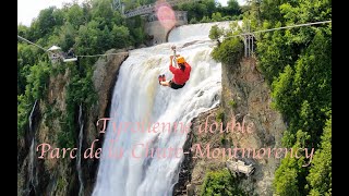 Tyrolienne  GoPro  Chute Montmorency  Zipline [upl. by Akkina]