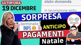 SUPER ANTICIPO⚠️ INPS SORPRESA 19 DICEMBRE 2023  UFFICIALE LAVORAZIONE RDC NATALE DATE PAGAMENTI ❗ [upl. by Eneli]