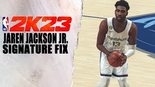 Jaren Jackson Jr Signature Fix NBA2K23 [upl. by Ellenrad471]