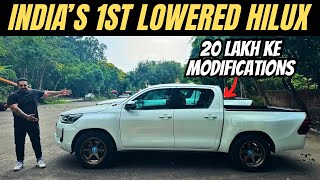 30 LAKH KI HILUX 20 LAKH Kİ MODIFICATION 😱  SLAMMED HILUX 🔥 [upl. by Drislane]