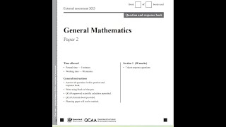 General Maths QCAA 2023 external exam paper 2  question 2 [upl. by Thisbee36]