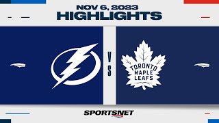 NHL Highlights  Lightning vs Maple Leafs  November 6 2023 [upl. by Anol]