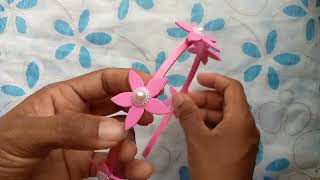 How to make foam sheet hair band😲ඉවත දමන foam sheet වලින් bandඑකක් හදමුද🎀😍sithmi crafteasy band [upl. by Lerat147]