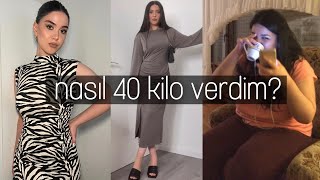 NASIL 40 KİLO VERDİM I kilo verirken bir günde ne yedim günlük vlog [upl. by Tice]