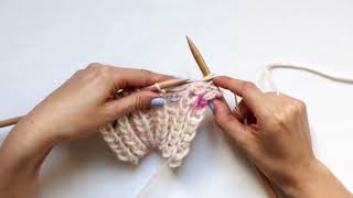 Knitting tutorial  Purl 1 below  WAK [upl. by Nnyluqcaj287]