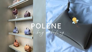 POLENE UMI BAG 2023 ♡ unboxing in NYC aesthetic  relaxing [upl. by Akenet57]