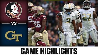 Florida State Seminoles vs Georgia Tech Yellow Jackets Game Highlights  2024 ACC Football [upl. by Ahsirtap]