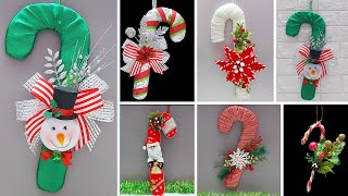 6 Christmas Candy Cane ideas Step By step from Waste materials  DIY Christmas craft idea🎄432 [upl. by Yhtimit692]