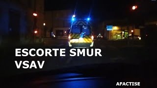 Escorte convoi Motard Police VSAV SMUR [upl. by Areehs]