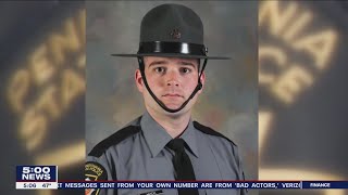 Viewing held for Pennsylvania State Trooper killed by accused drunk diver on I95 in Philadelphia [upl. by Kirat452]