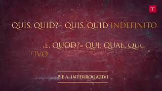 I pronomi e gli aggettivi interrogativi quis quid qui quae quod [upl. by Claudie]