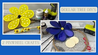 2 Dollar Tree Decor DIY’S  Using Pinwheels  Just 1 Cute Crafts [upl. by Yslek463]