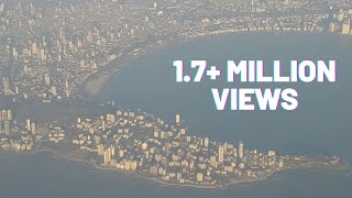 Mumbai Aerial View HD from plane  Worli sea link Antilla Taj hotel Gateway of India Wankhede [upl. by Stambaugh]