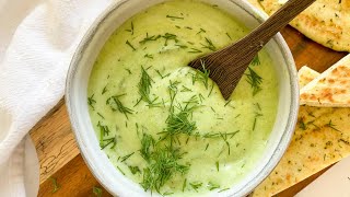 Vegan Tzatziki Sauce Recipe [upl. by Lahpos]