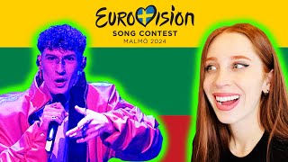 LETS REACT TO LITHUANIAS SONG FOR EUROVISION 2024  SILVESTER BELT quotLUKTELKquot [upl. by Leigha]