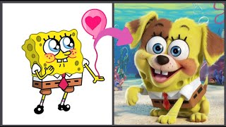 SpongeBob SquarePants as CUTE DOG🐶  All Characters [upl. by Eytteb]