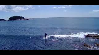 Surfing the Coast of Maine Cinematic Drone Footage [upl. by Phipps426]