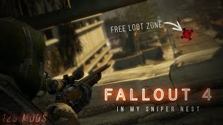 Surviving the Zombie Apocalypse in my Sniper Nest  Fallout 4  Part 1 [upl. by Ynalem]