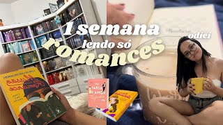 Lendo só livros de romance por 1 semana  Vlog de leitura [upl. by Phi94]