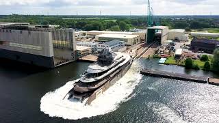 Lürssen Yachts  Launching of project JAG [upl. by Kcirred]