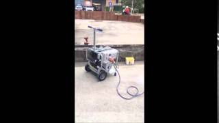 Makinex Diesel Generator powering a floor grinder [upl. by Inalaeham]