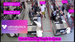 Yolov8 Tutorial Accurate People Counting in Queues with Object Detection  yolo object detection [upl. by Arlie]