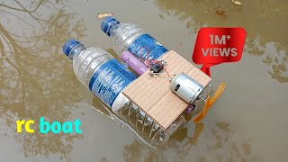 How to make a battle boat using high speed DC motor [upl. by Nagar68]