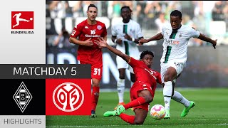 Borussia Mgladbach  1 FSV Mainz 05 01  Highlights  Matchday 5 – Bundesliga 202223 [upl. by Georgia]