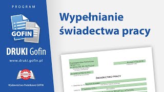 Wypełnianie świadectwa pracy [upl. by Lorenz493]