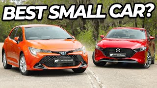 Small Car Shootout Mazda 3 vs Toyota Corolla 2023 Comparison Review Which Hatch Is Best [upl. by Eiroj304]