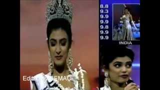 Sushmita Sen  India  Miss Universe 1994  Crowning Moment [upl. by Gadmon]