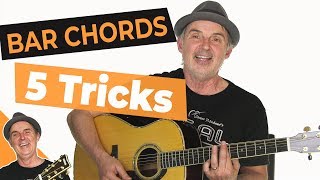 5 Tricks for Playing Bar Chords on Acoustic Helpful Guitar Tips [upl. by Ayotak]