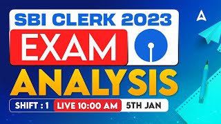 SBI Clerk Analysis 2023 5th Jan 2024 Shift 1  SBI Clerk Exam Analysis 2023 amp Expected Cut Off [upl. by Ennaesor]