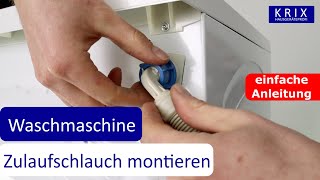 Zulaufschlauch Waschmaschine anschließen [upl. by Glynnis]