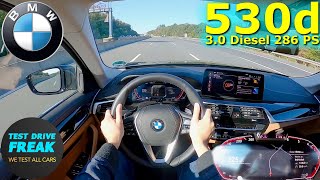 2023 BMW 530d Touring xDrive 286 PS TOP SPEED GERMAN AUTOBAHN DRIVE POV [upl. by Catlin]