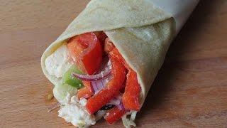 Greek Style Tortilla Wraps Vegetarisches RezeptVegetarian Recipe  ENG SUBS [upl. by Yelhsa]