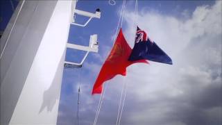 CHANGING OF THE FLAG Fincantieri for Cunard [upl. by Aihsenat402]