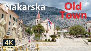 Makarska Dalmatia Croatia 🇭🇷 4K Old Town and Port Side Walking Tour [upl. by Bealle]