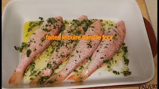 Essayez cette recette simple et rapide Poisson Rouget au four [upl. by Tertias535]