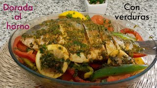 dorada al horno con verduras [upl. by Walley]