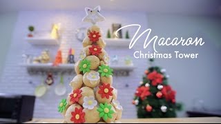 Macaron Christmas Tower By Chef Nicole [upl. by Dwight]