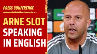 Arne Slot  New Liverpool manager speaking in English [upl. by Rorry]