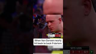 When Van Gerwen nearly hit 2 ‘9 darters’ [upl. by Parnell109]