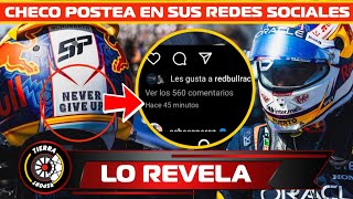 ¡POSTEA INDIRECTA SERGIO PÉREZ AVISA RENOVACIÓN CON SU EQUIPO REDBULL DA ME GUSTA A SU PUBLICACIÓN [upl. by Nnaerb]