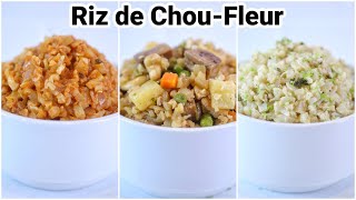 Riz de ChouFleur Sauté  3 Recettes Faciles  The Mushroom Den [upl. by Atiuqa338]