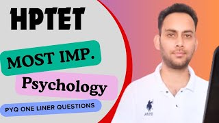 Most Important Psychology Questions HPTET Part1New Vidyapeeth Academy Sushil Kumarhptet ctet [upl. by Ahcsas]